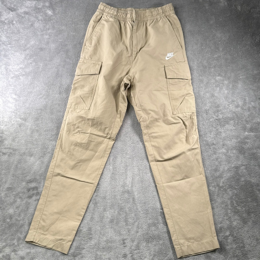 Nike Cargo Pants Mens S Khaki Tan Sportswear Woven Utility DD5207-250